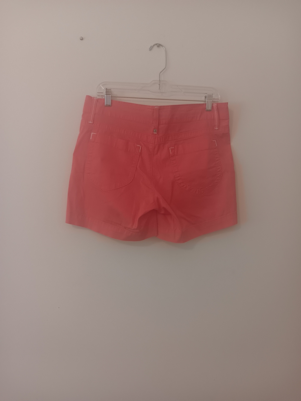 Lee One True Fit Coral Pink Utility Low Rise Cotton Shorts Size 10M - Picture 3 of 4
